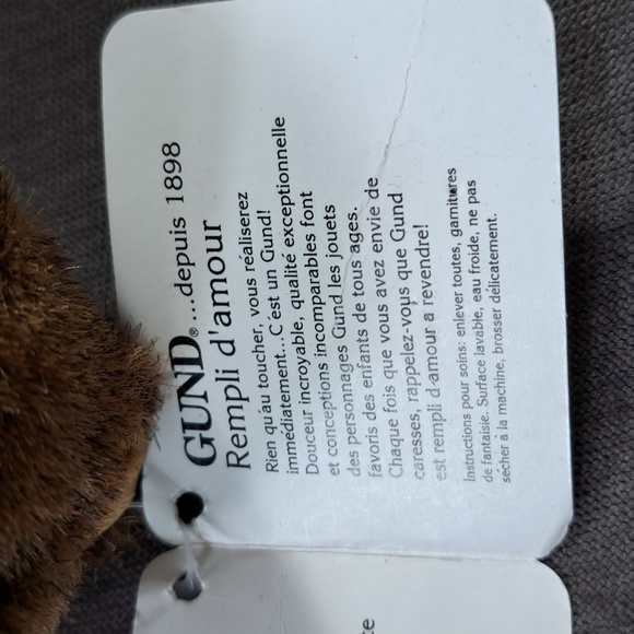 Vintage Gund Gunderbear Dark Brown Jointed Teddy Bear Toy VG 8" 1993 - Picture 15 of 16